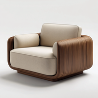Ein Sitz Sofa Weiß Modern Luxuriöses Hotel Akzent Stuhl Wohnzimmer Luxus Sessel Sofa