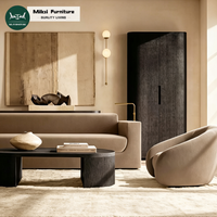 Nouvelle arrivée : Canapé d'angle pour salon, ensemble de canapés modernes, mobilier d'intérieur de style sculptural, tissu personnalisable pour hall d'hôtel