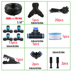 Kit d'irrigation goutte à goutte 70 pieds avec raccords rapides pour l'arrosage et l'humidification des jardins extérieurs - Product Image 6