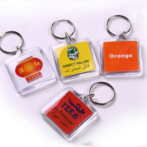Llavero de acrílico transparente cuadrado colgante de llavero de punto al por mayor Envío de gota personalizado - Product Image 1
