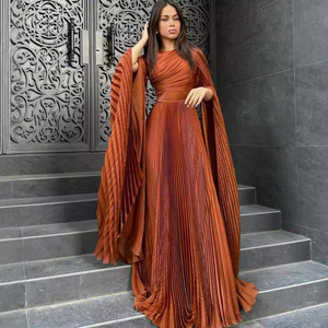 Verano nuevo Color sólido cintura estilo Socialite elegante vestido de noche <span class=keywords><strong>largo</strong></span> para mujer - Product Image 1