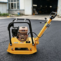Compacteur à plaque vibrante essence/diesel portable pour asphalte et sol, machine de compactage haute efficacité, outils de construction routière