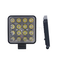 GOODZOOM 10-50v 16 LED Projecteur Carré 6000k 13W pour Voiture, Véhicule Tout-Terrain, Tracteur, Camion - Feux de Travail LED