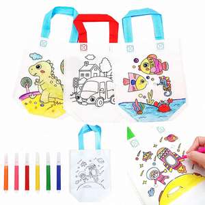 Wholesale Diy Coloring Eco Reusable Non Woven Gift Bag Fabric Manufacturer Small <b>Laminated</b> Non-Woven Tote Shopping Bag - Product Image 3