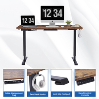 Escritorio Eléctrico Ergonómico de 1.6M/63 Pulgadas y 110KG/242LB de Capacidad, Escritorio Elevador de Doble Motor con Altura Ajustable para Oficina en Casa