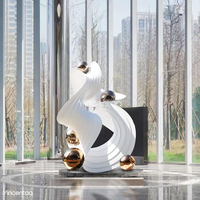 Vincentaa Sculpture en métal spirale décorative personnalisée d'art moderne d'hôtel