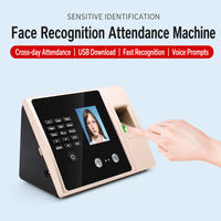 Máquina de Control de Asistencia con Reconocimiento Facial, Descarga USB, Huella Dactilar, PIN, Indicaciones de Voz Rápidas, para Empleados de Oficina