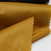 Tissu taffetas 100% polyester recyclé, tissé, entièrement mat, hydrofuge, ripstop, calandré, 20D 400T, pour doublure de manteau, veste, sacs