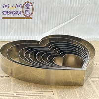 Tangba 304 acier inoxydable Tiramisu mousse en forme de coeur gâteau anneau hauteur 5cm mousse gâteau anneau gâteau moule