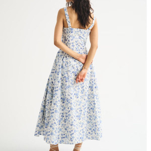 Vestido Largo de Algodón con Bordado de Encaje Vintage para Mujer, Estilo Línea A, con Tirantes Anchos y Fruncido en el Busto, para Uso Casual de Verano - Product Image 4