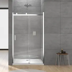 2024 New Portable Bathroom Shower Door Polished Sliding Shower Door