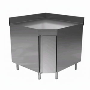 Mesa esquinera de acero inoxidable 90 - Product Image 1