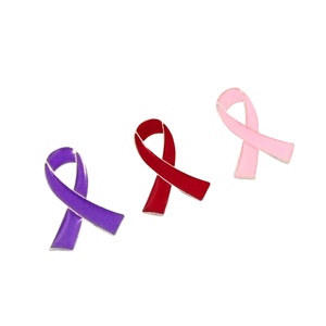 20 ans de stock d'usine d'épinglette en ruban métallique en stock d'insigne de sensibilisation à la violence domestique et au <span class=keywords><strong>cancer</strong></span> du pancréas - Product Image 1