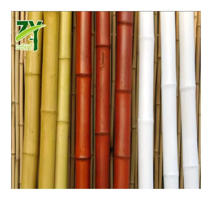 Бамбуковое сырье окрашенное, бамбуковые цветные материалы, декоративные бамбуковые столбы