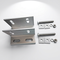 Kit de support réglable pour panneaux solaires photovoltaïques, plaques de serrage moletées, quincaillerie en acier inoxydable pour montage au sol et sur carport