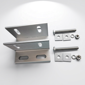Adjustable Solar PV Base Support Kit Knurled <b>Clamping</b> Plates Stainless Hardware For Ground & Carport Solar Mounting <b>Frame</b> - Product Image 1