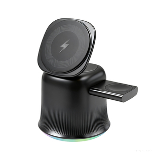 Productos Innovadores 2025 <span class=keywords><strong>Cargador</strong></span> Inalámbrico <span class=keywords><strong>3</strong></span> <span class=keywords><strong>en</strong></span> <span class=keywords><strong>1</strong></span> de Carga Rápida de 15 W con Lámpara Nocturna y Soporte Magnético para Teléfono, Reloj y Auriculares - Product Image 3