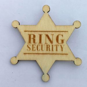 Wholesale Star-Shaped Craft Pendant Wedding Safety Badge Country Brooch Accessories Dropshipping <b>Wood</b> <b>Sign</b> - Product Image 4