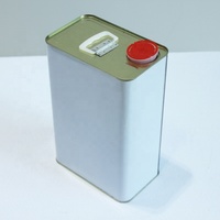 Boîtes en fer blanc mat hermétiques de 3L et 4L, personnalisables, de style carré F, avec couvercle à anneau, pour l'emballage d'huile d'olive, Chine