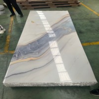 Panneau mural en PVC effet marbre UV, étanche, prix usine, 1220*2440mm, 3mm, panneau UV, feuille de marbre UV