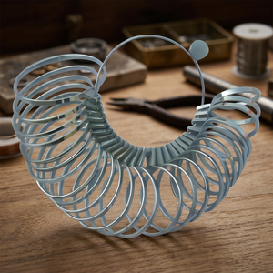 S180a Plastic Half Moon Shape Bangle <b>Sizer</b> Gauge 27 <b>Rings</b> Bracelet Measuring Loops Jewelry Making Tools Wholesale Supply Shop - Product Image 2
