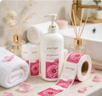Autocollant personnalisé avec votre logo, autocollant adhésif, autocollant en vinyle imperméable pour bouteille, pot, cosmétique, produit de soin de la peau