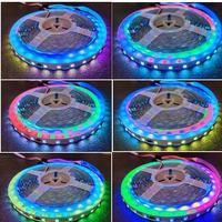 Bande lumineuse LED intelligente 12V 24V avec synchronisation musicale, 3535 RGB, télécommande via application, éclairage décoratif pour la maison