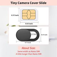 Yilador 0.03 pouces Ultra-mince Webcam couverture ordinateur portable caméra bloqueur curseur pour iPhone MacBook Pro iMac PC accessoire Mobile