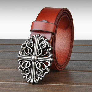 หัวเข็มขัดโลหะผสมรูปไข่ 3 มิติ กว้าง 3.8 ซม. หัวเข็มขัดแบบตะวันตก<span class=keywords><strong>พ</strong></span>ร้อมป้ายชื่อ คุณภาพแข็งแรง สายหนังแท้ เข็มขัดหนังวัววินเทจ - Product Image 4