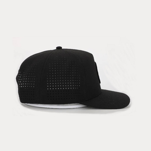 OEM Waterproof 5 Panel Black Golf <b>Hat</b> Perforated Snapback Baseball Cap Rope <b>Hat</b> Premium With Custom Logo for Men <b>Water</b> <b>Proof</b> - Product Image 4