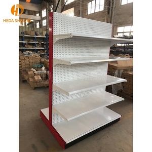 Kệ siêu thị hạng nặng kệ trưng bày kim loại Gondola cho cửa hàng bán lẻ cửa hàng tạp hóa Giá cửa hàng kệ - Product Image 1