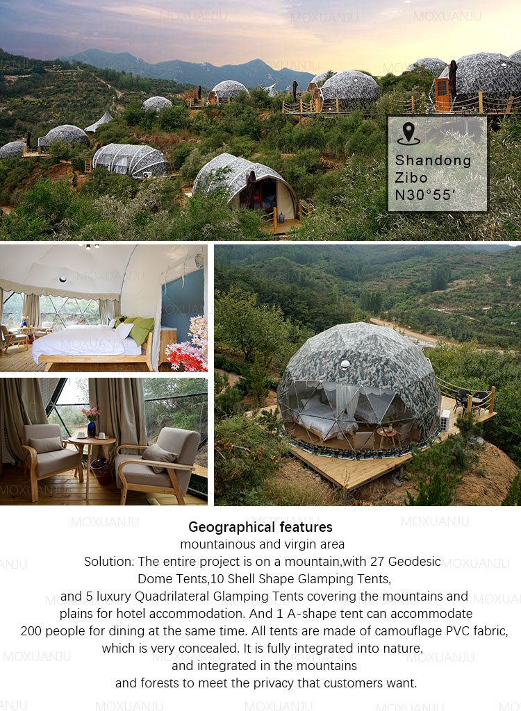 Canvas Outdoor Large Tipi Tent For Glamping 20-120 People
