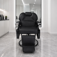 Full 180 °   Dossier inclinable s'adapte aux coupes de cheveux, au rasage de la barbe et aux soins du visage – Idéal pour les multiples scènes de travail