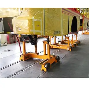 Heavy-duty rail moving cart assembly line Rail Transfer Cart in bus production line