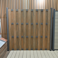 Cercas de WPC Personalizadas en Oferta, Anti-UV, de Madera y Plástico Compuesto, con Privacidad de Aluminio para Jardín
