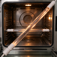 Tube chauffant infrarouge halogène en forme d'étoile 110V 1200W 450mm à ondes courtes, haute pénétration, pour four de soufflage de PET