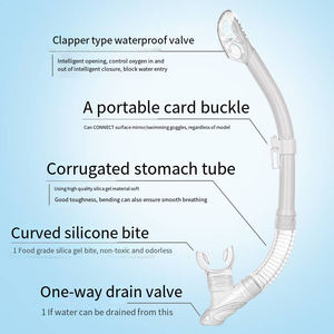 Nouveau <span class=keywords><strong>sous</strong></span>-marin pour la piscine extérieure adulte transparence pleine plongée sèche tuba - Product Image 3