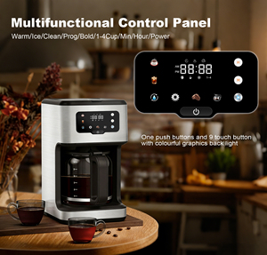 Nouvelle Arrivée 2026 – <span class=keywords><strong>Cafetière</strong></span> Électrique <span class=keywords><strong>Programmable</strong></span> 1050W, <span class=keywords><strong>Capacité</strong></span> 14 Tasses, Anti-Goutte, Écran Tactile LED, Pour Usage Domestique et Cuisine - Product Image 4