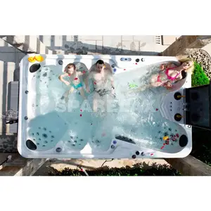 6 person spa hot tub Suppliers-Outdoor Massage Garden Terrace Rectangular Acrylic 10 Person Party Spa Hot Tubs