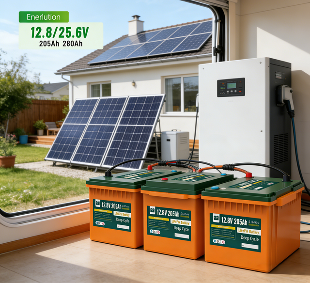 Safety Certified 12V 24V 280Ah LiFePO4 Solar Battery Rechargeable Lithium Ion Battery for RV Solar Storage Marine Trolling