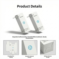 Boîte d'emballage en carton blanc de luxe avec logo personnalisé pour les soins de la peau, les sérums cosmétiques et les huiles essentielles - Boîte cadeau imprimée en quatre couleurs
