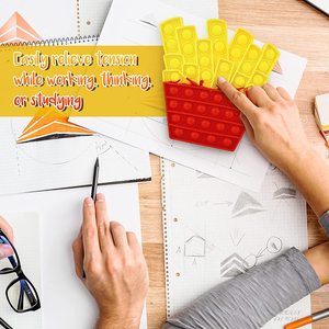 Jouet sensoriel à bulles à presser en forme de frites, jouet anti-stress à bulles à presser, jeu de bulles sensorielles - Product Image 4