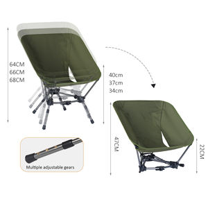 Chaise de camping pliante compacte et portable en aluminium kaki pour pique-nique en extérieur, ultra-légère, triangulaire, pour randonnée, fabriquée en usine - Product Image 3