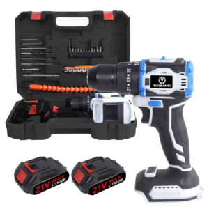 Perceuse sans fil 21V F, mandrin en fer 10 mm, perceuse à percussion, kit avec batterie au lithium - Product Image 2