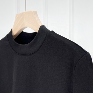 T-Shirt da <span class=keywords><strong>donna</strong></span> <span class=keywords><strong>Slim</strong></span> in tinta unita con logo personalizzato girocollo bianco nero a manica corta in cotone estivo da <span class=keywords><strong>donna</strong></span> - Product Image 2