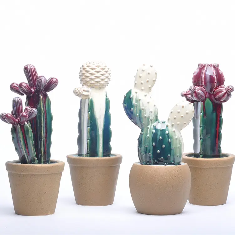 Cactus creativo para sala de estar, accesorios de decoración interior para el hogar