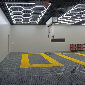 Lampada esagonale a nido d'ape Auto dettaglio luci da lavoro Bar autolavaggio stazione 110v 220v <span class=keywords><strong>Garage</strong></span> soffitto esagonale luce Led - Product Image 3