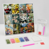 Multi-floraal DIY parel diamant schilderij kit fruit citroen bloem 3D parel kralen strass wanddecoratie groothandel