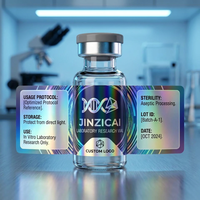 Étiquette de flacon en vinyle holographique avec logo de marque personnalisé pour flacon en verre de 5 ml et 10 ml, utilisation en laboratoire de recherche