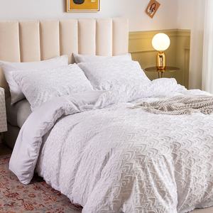 Venta caliente Conjunto de funda nordica de lujo Funda colcha blanca 100% fibra química Funda Nordica - Product Image 3